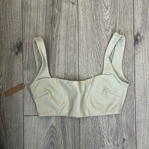 BNWT Skims faux leather bralette shell size small
